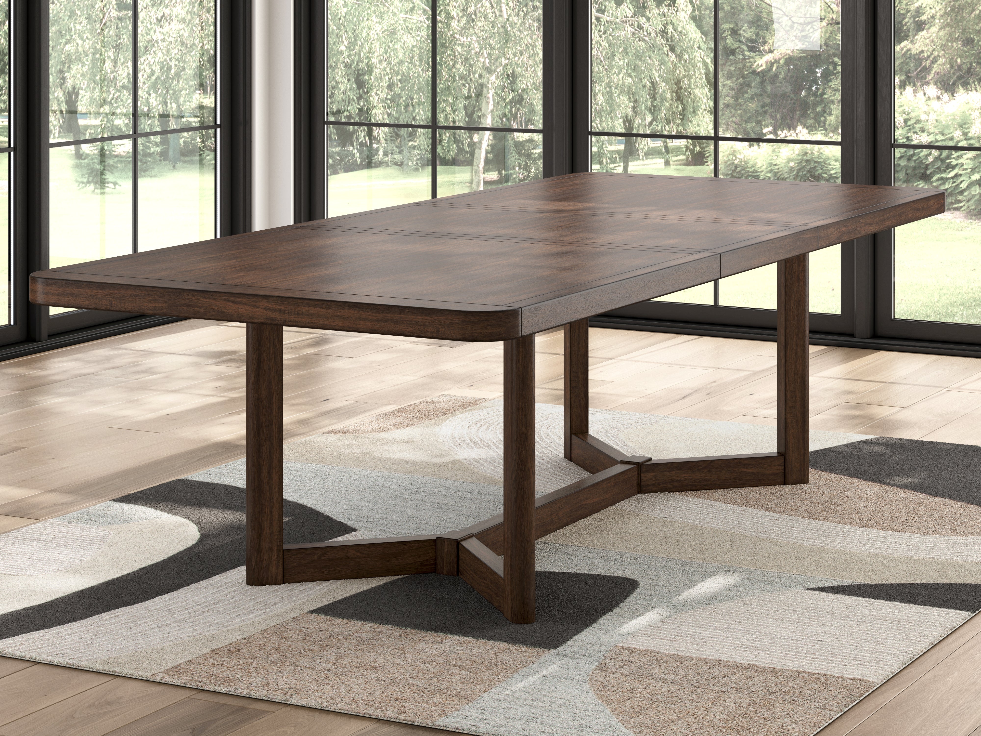 Tampa Furniture Outlet Lutz - Ashley Furniture - Dilenno Dining Room - RECT Dining Room EXT Table / Dark Brown - PCD857-35