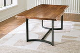 Tampa Furniture Outlet Lutz - Ashley Furniture - Fortmaine Dining Room - Rectangular Dining Room Table / Brown/Black - D872-25