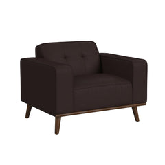 Destiny Chair with Wood Front in Pebble Brown