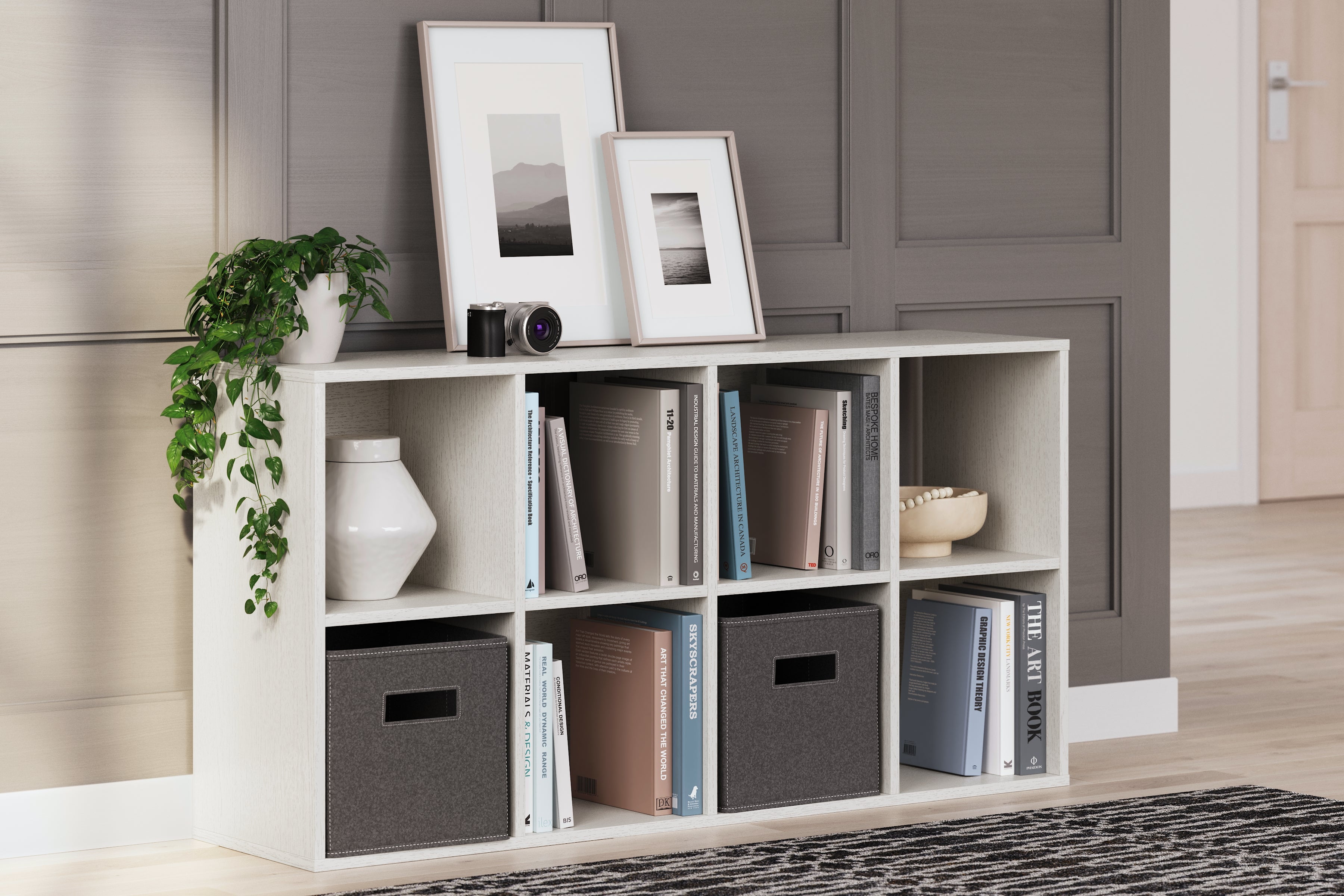 Tampa Furniture Outlet Lutz - Ashley Furniture - Aprilyn Eight Cube Organizer - Eight Cube Organizer / White - EA1024-4X2