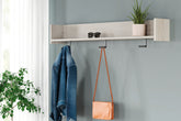 Tampa Furniture Outlet Lutz - Ashley Furniture - Socalle Wall Decor - Wall Mounted Coat Rack w/Shelf / Light Natural - EA1864-151