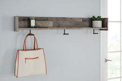 Tampa Furniture Outlet Lutz - Ashley Furniture - Neilsville Wall Decor - Wall Mounted Coat Rack w/Shelf / Multi Gray - EA2120-151