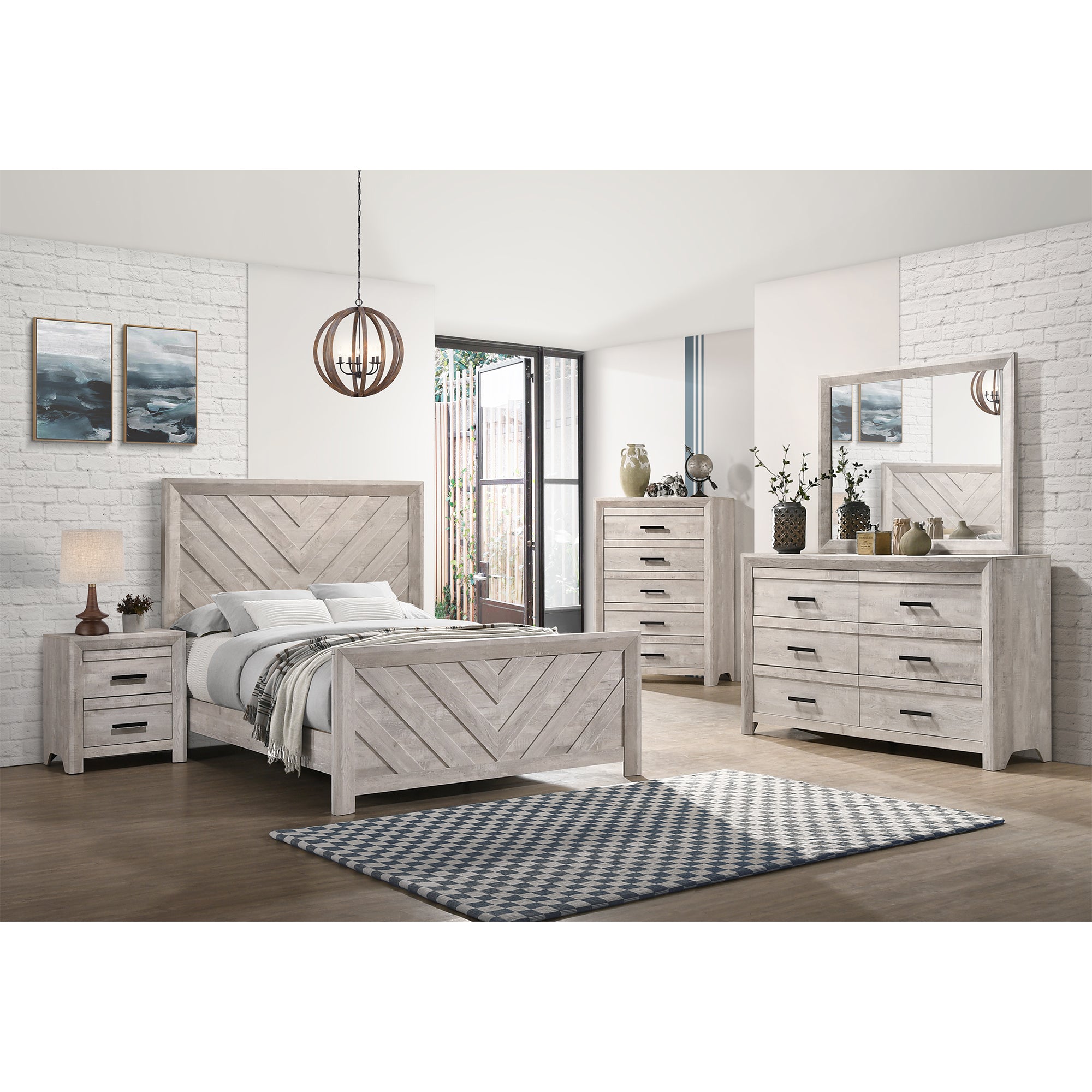 Eleanor Dresser & Mirror Set in White – SKU EL700DRMRZS | Elements