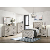 Eleanor Twin Bed in White – SKU EL700TBZS | Elements