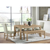 Eleanor Dining Side Chair with Heirloom Fabric in Brown (2 Per Carton) – SKU D-6460-5-SC | Elements