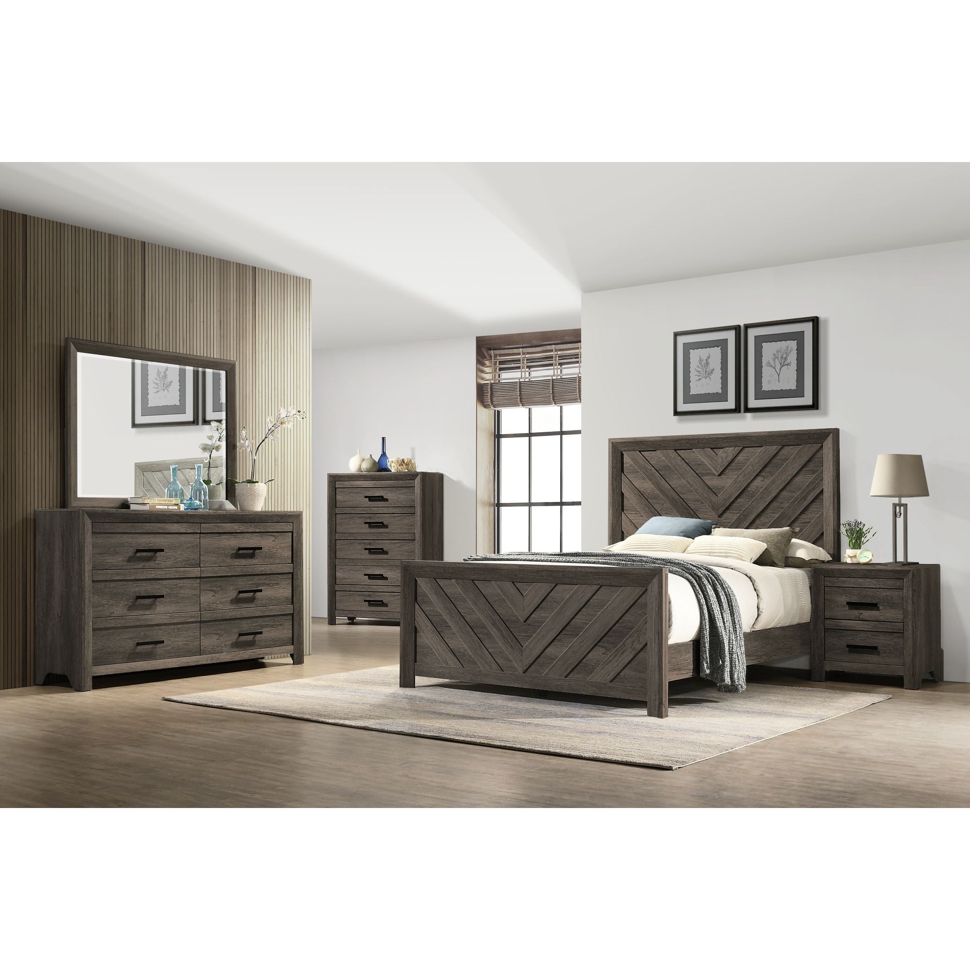 Eleanor 2-Drawer Nightstand in Mocha Grey – SKU EL400NSZS | Elements