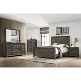 Eleanor Full Bed in Mocha Grey – SKU EL400FBZS | Elements