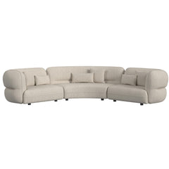 Four Seasons RHF Loveseat in Woolen Camel with 2 Pillows