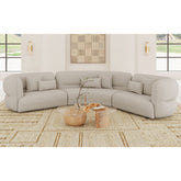 Four Seasons LHF Loveseat in Woolen Camel with 2 Pillows – SKU U-15310-11110-240 | Elements