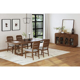 Glinda Dining Table with 18" Leaf in Brown – SKU D-18900-5-DT | Elements