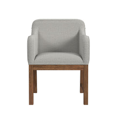 Glinda UPH Dining Chair with Light Grey Fabric in Brown (2 Per Carton)