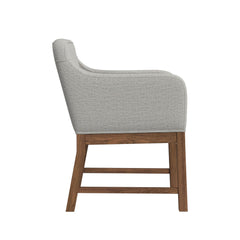 Glinda UPH Dining Chair with Light Grey Fabric in Brown (2 Per Carton)