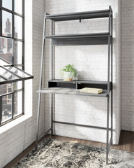 Tampa Furniture Outlet Lutz - Ashley Furniture - Yarlow Office Desk - Home Office Desk and Shelf / Black - H215-27