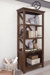 Tampa Furniture Outlet Lutz - Ashley Furniture - Baldridge Bookcase - Large Bookcase / Rustic Brown - H675-17