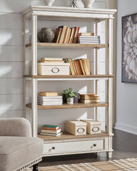 Tampa Furniture Outlet Lutz - Ashley Furniture - Realyn Bookcase - Bookcase / Brown/White - H743-70