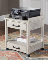 Tampa Furniture Outlet Lutz - Ashley Furniture - Carynhurst Printer Stand - Printer Stand / Whitewash - H755-11