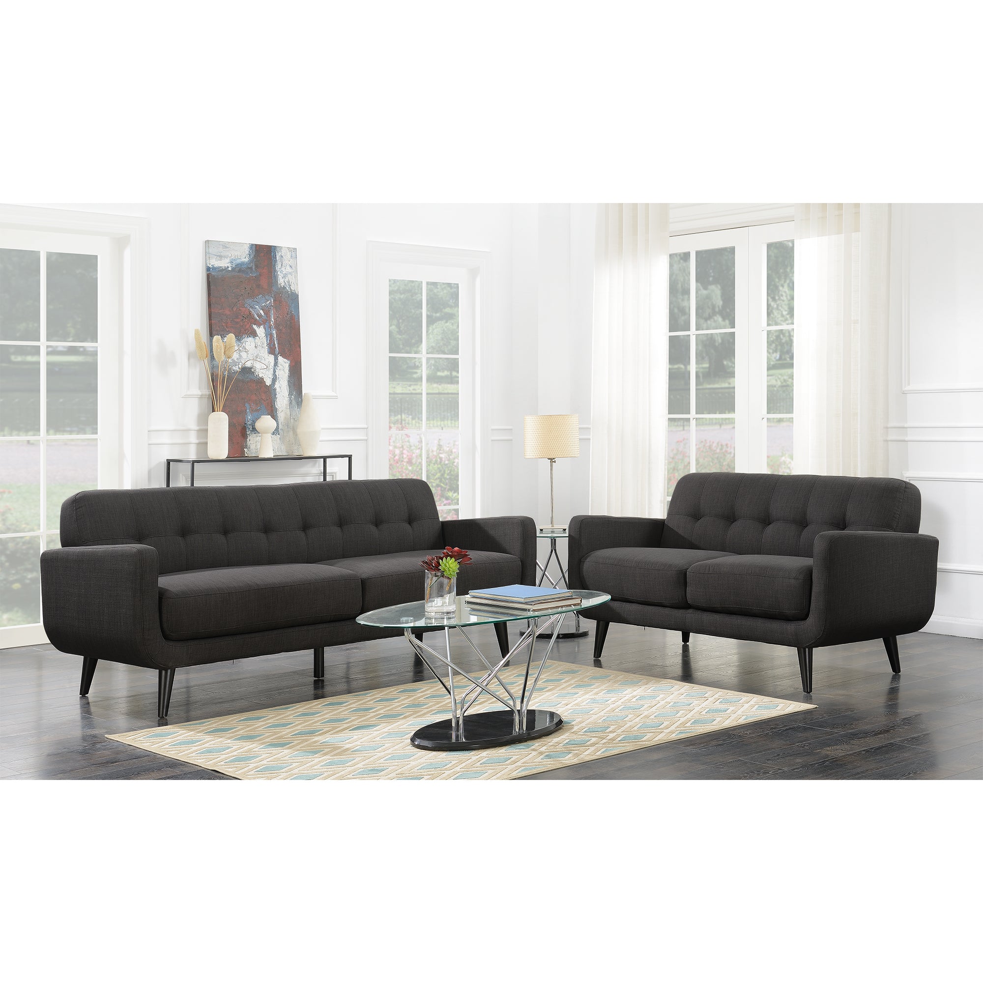 Hadley 4480 KD Sofa Heirloom Charcoal w/No Pillows – SKU UHD090300NP | Elements