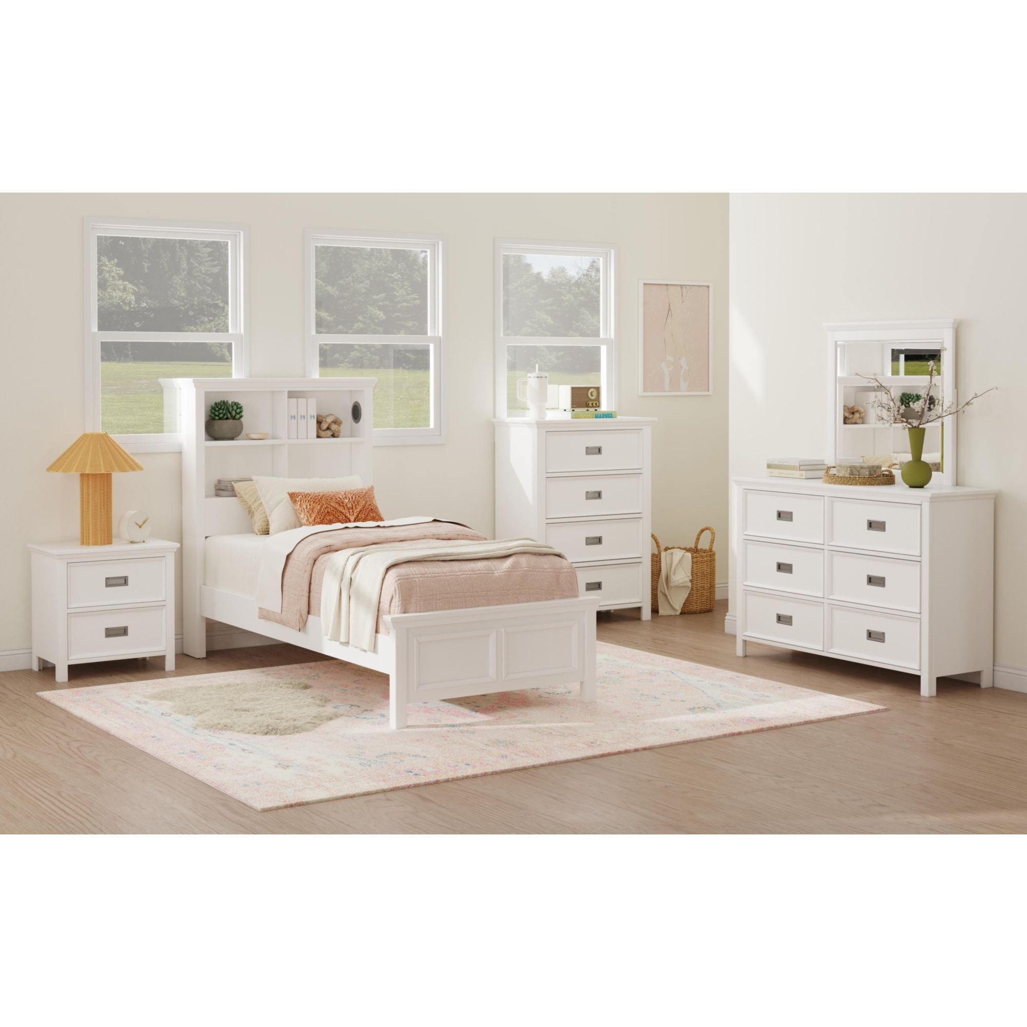 Hampton Kids 6-Drawer Dresser in White – SKU Y-15760-7-DR | Elements