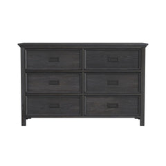 Hampton Kids 6-Drawer Dresser in Charcoal