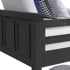 Hampton Kids Twin Over Full Bunk with Staircase and Trundle in Charcoal