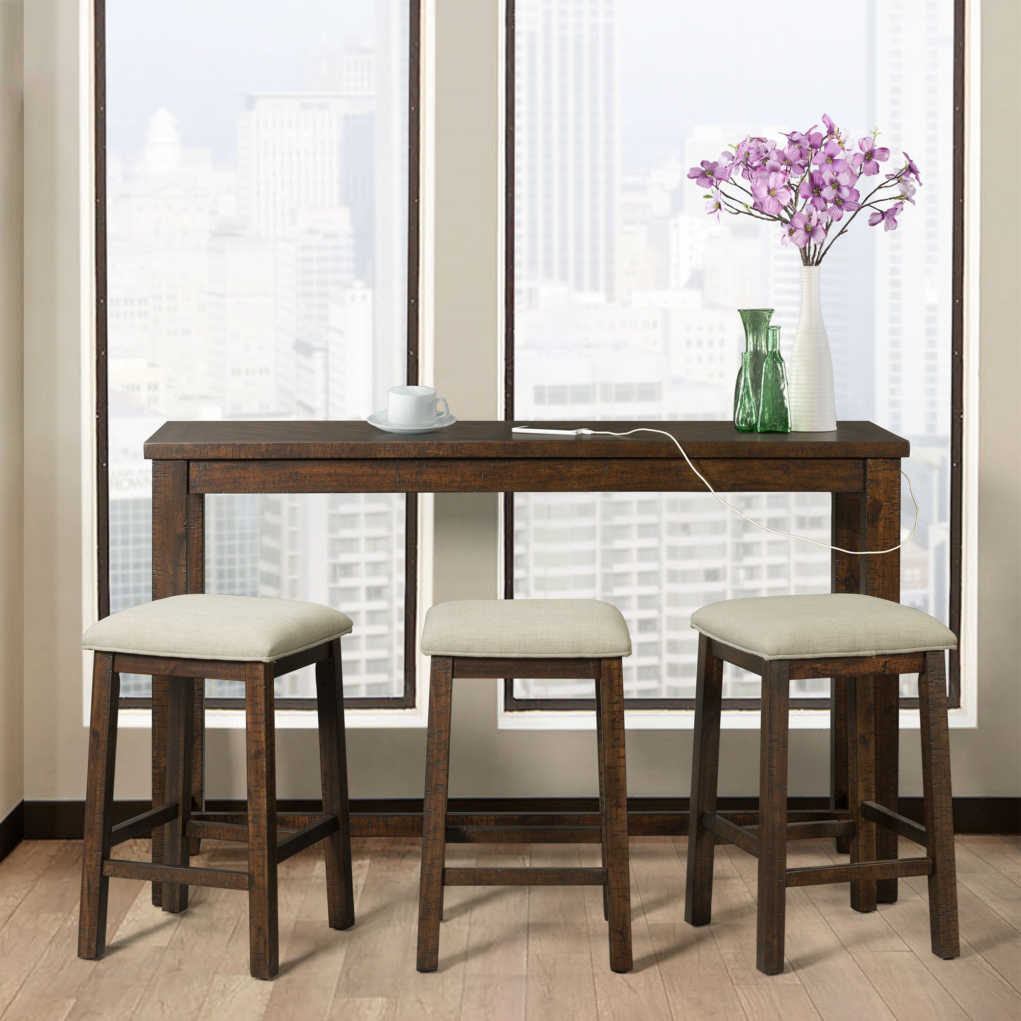 Jax Bar Table Single Pack (Table + Three Stools) – SKU TJX100BTSP | Elements