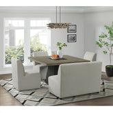 Jemma Upholstered Bench in Beige Linen – SKU D-7570-6-BN | Elements