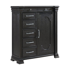 Kings Court 1 Door and 7-Drawer Chest in Black