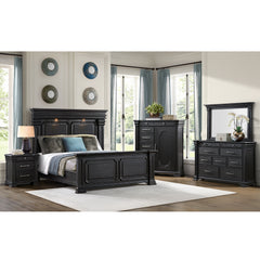 Kings Court Dresser & Mirror in Black