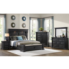 Kings Court Dresser & Mirror in Black