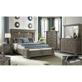 Kings Court King Storage Bed in Grey – SKU B.10315.KSB | Elements