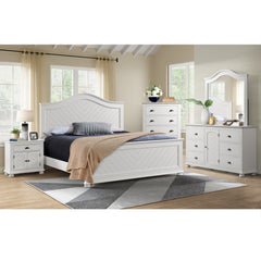 Kona King Panel Bed in White – SKU B-9340-7-KB | Elements