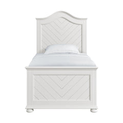 Kona Twin Panel Bed in White