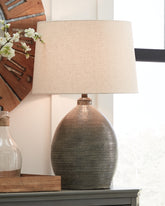Tampa Furniture Outlet Lutz - Ashley Furniture - Joyelle Lighting - Terracotta Table Lamp (1/CN) / Gray - L100744
