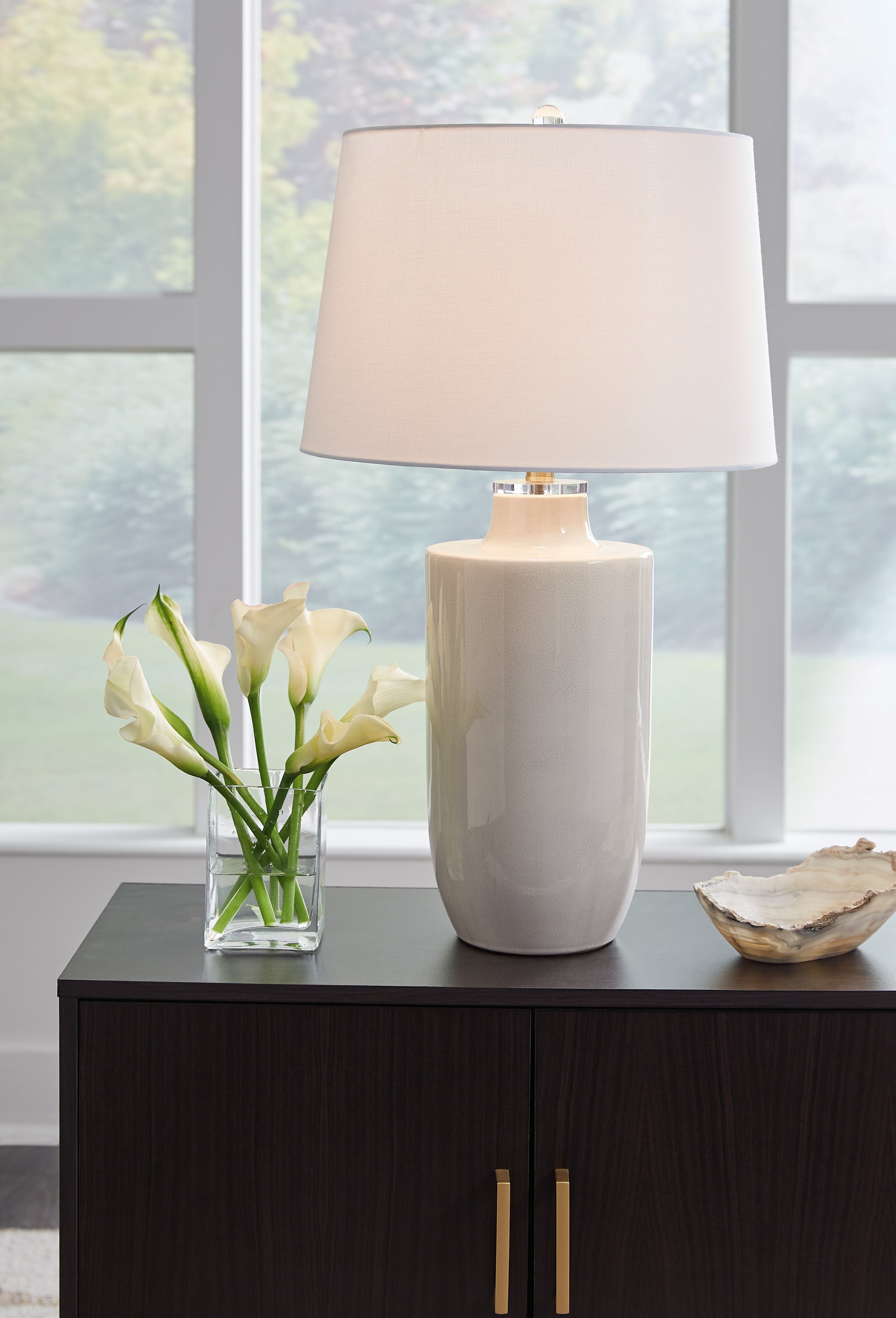 Tampa Furniture Outlet Lutz - Ashley Furniture - Cylener Lighting - Ceramic Table Lamp (1/CN) / Off White - L100794