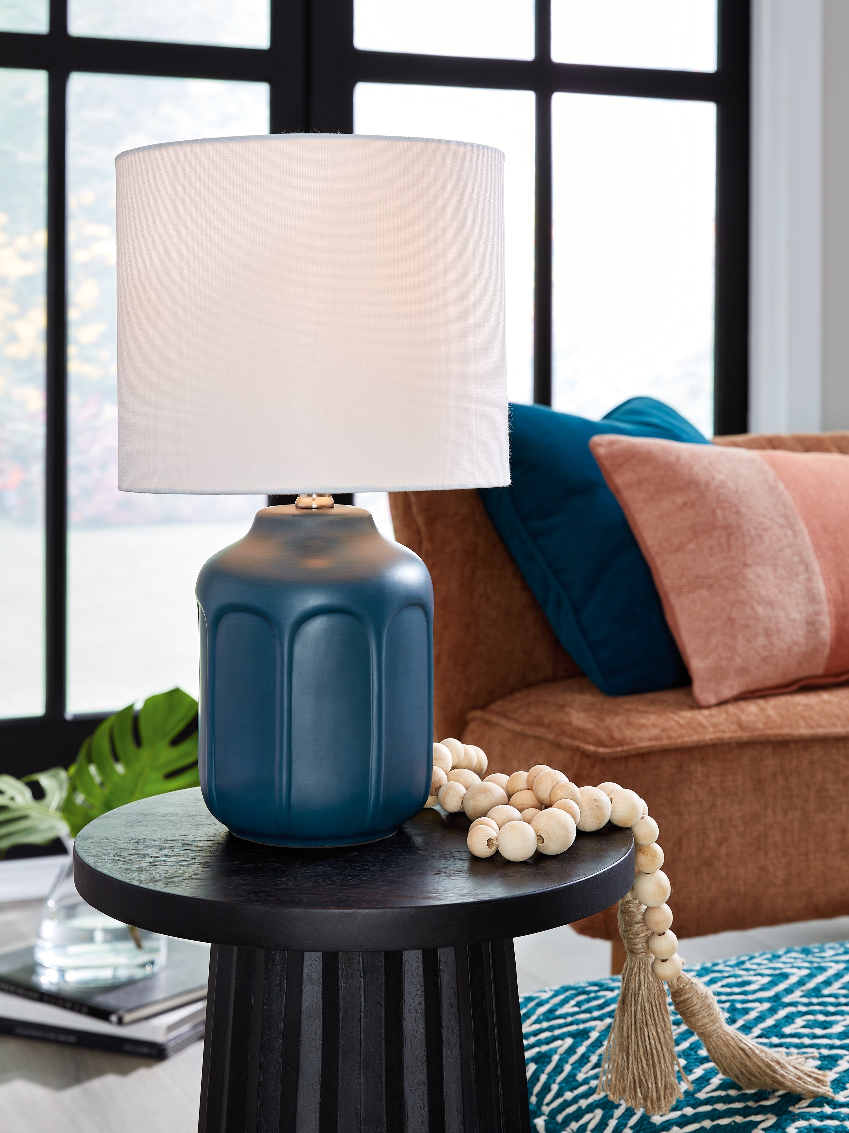 Tampa Furniture Outlet Lutz - Ashley Furniture - Gierburg Lighting - Table Lamp (Set of 2) / Teal - L180214X2