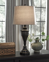 Tampa Furniture Outlet Lutz - Ashley Furniture - Darlita Lighting - Metal Table Lamp (Set of 2) / Bronze Finish - L204024