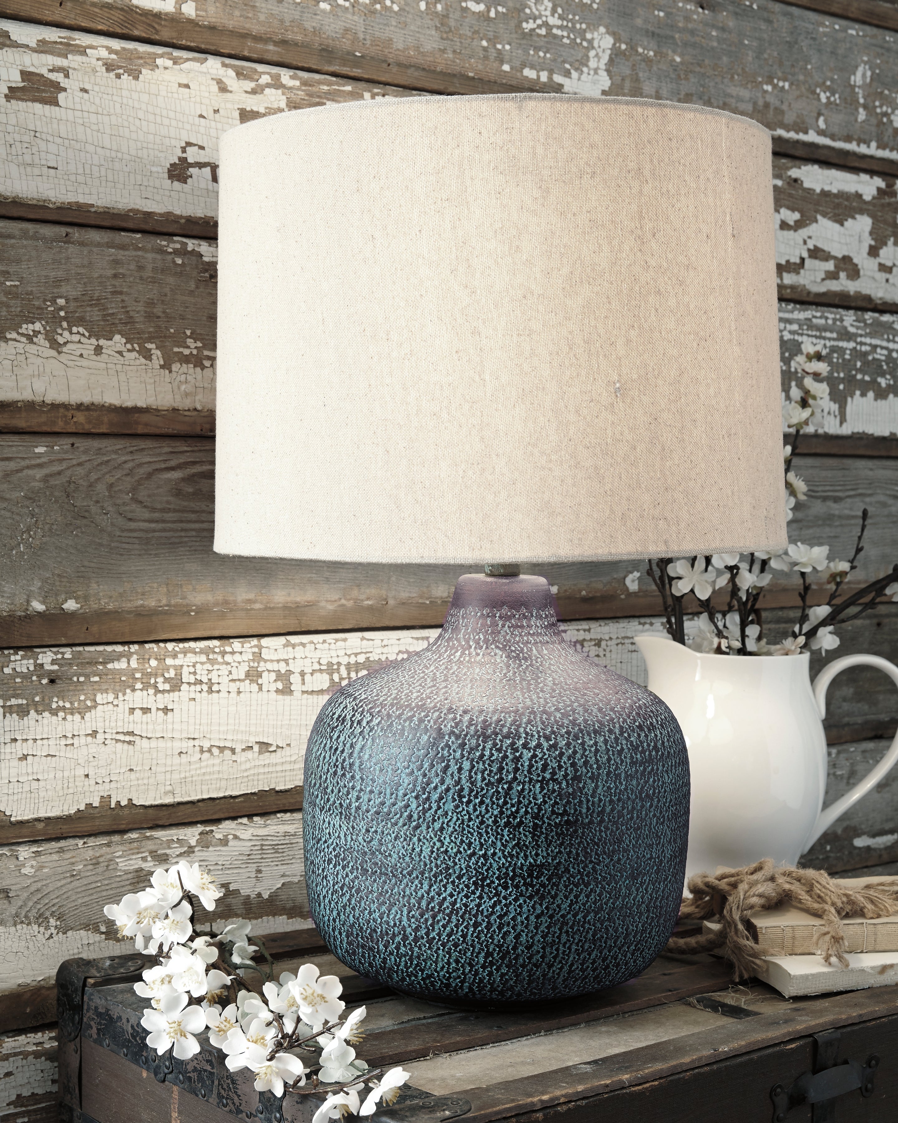 Tampa Furniture Outlet Lutz - Ashley Furniture - Malthace Lighting - Metal Table Lamp (1/CN) / Patina - L207304