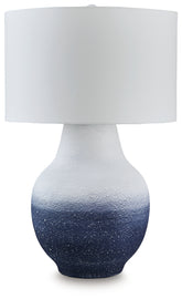 Tampa Furniture Outlet Lutz - Ashley Furniture - Dashland Lighting - Metal Table Lamp (1/CN) / White/Navy - L207514