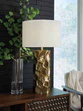 Tampa Furniture Outlet Lutz - Ashley Furniture - Marshawn Lighting - Metal Table Lamp (1/CN) / Gold Finish - L207524