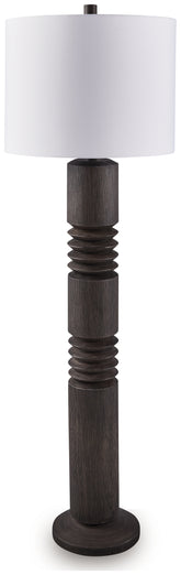 Tampa Furniture Outlet Lutz - Ashley Furniture - Fainwell Lighting - Poly Floor Lamp (1/CN) / Distressed Black - L235861