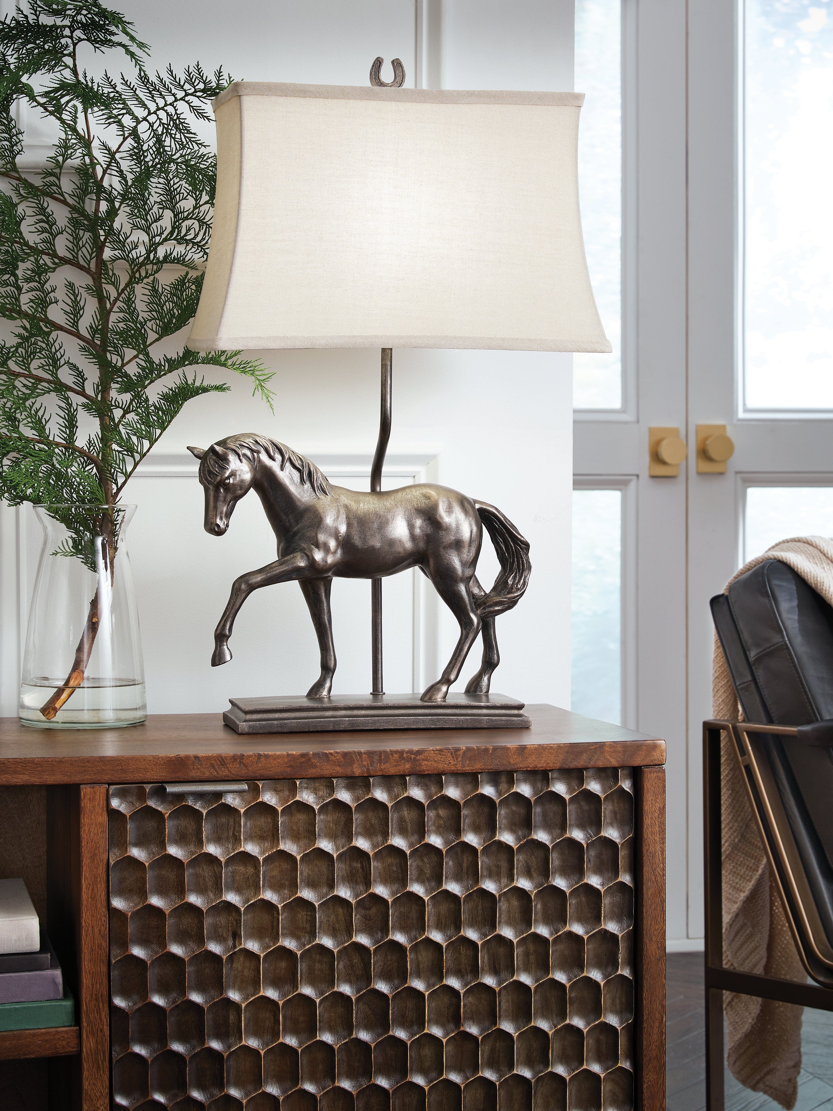 Tampa Furniture Outlet Lutz - Ashley Furniture - Sandorman Lighting - Poly Table Lamp (1/CN) / Bronze Finish - L317044