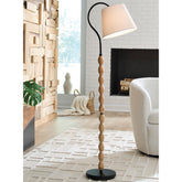 Tampa Furniture Outlet Lutz - Ashley Furniture - Corinwell Lighting - Wood Floor Lamp (1/CN) - L329131