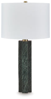 Tampa Furniture Outlet Lutz - Ashley Furniture - Keegan Lighting - Marble Table Lamp (1/CN) / Green - L429084