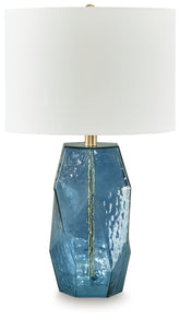 Tampa Furniture Outlet Lutz - Ashley Furniture - Tallow Lighting - Glass Table Lamp (1/CN) / Blue - L430854