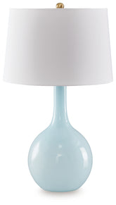 Tampa Furniture Outlet Lutz - Ashley Furniture - Rylanton Lighting - Glass Table Lamp (1/CN) / Aqua - L430874