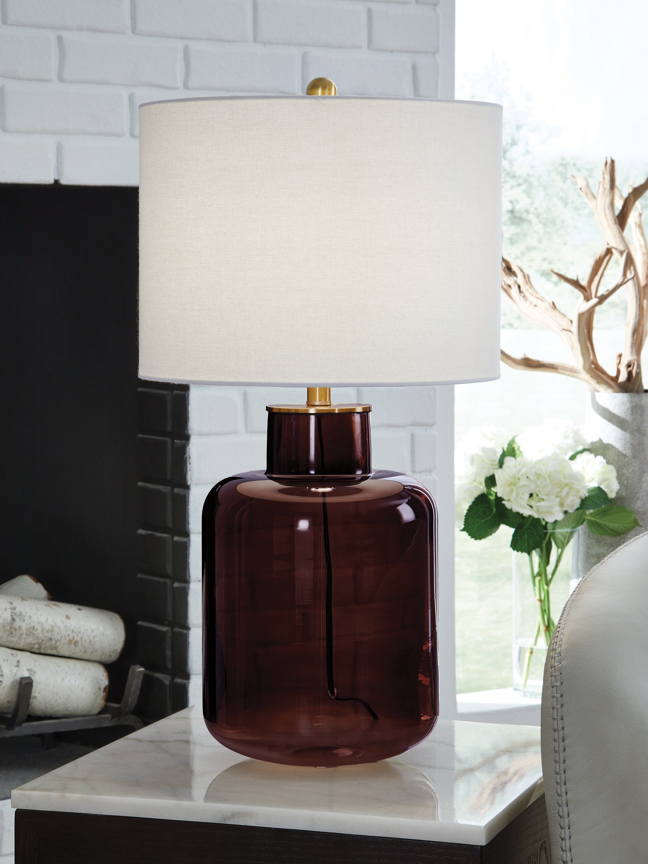 Tampa Furniture Outlet Lutz - Ashley Furniture - Mette Lighting - Glass Table Lamp (1/CN) - L430924