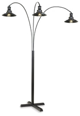 Tampa Furniture Outlet Lutz - Ashley Furniture - Sheriel Lighting - Metal Arc Lamp (1/CN) / Black - L725059