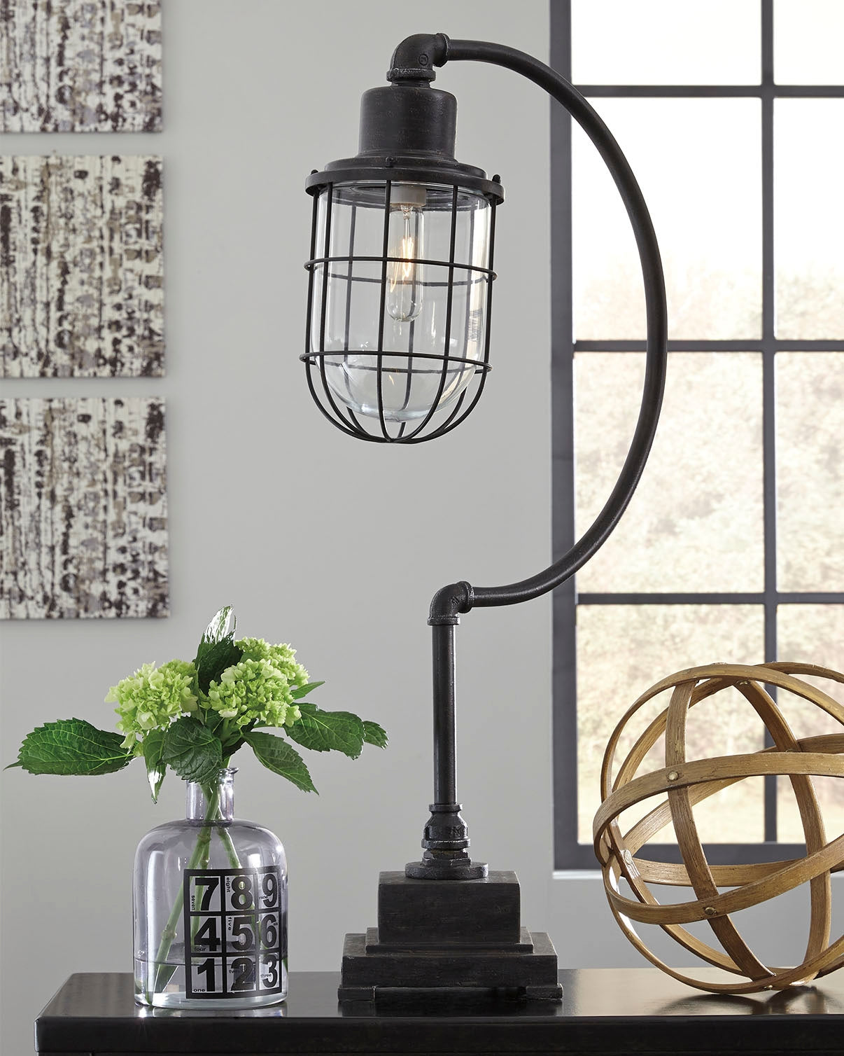 Tampa Furniture Outlet Lutz - Ashley Furniture - Jae Lighting - Metal Desk Lamp (1/CN) / Antique Black - L734232