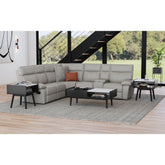 Lanette Coffee Table with White Marble and Lift-Top in Black – SKU T-19150-8-CT | Elements