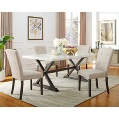 Lexi Tufted Fabric Side Chair in Beige (2 Per Pack) – SKU CLX100TFSC | Elements